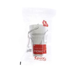Spino пластиковые стаканы 200мл белые РР, в упаковке 12шт.