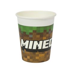 Стаканы РАР/РЕ 200мл Ø80мм, 8шт, MINECRAFT