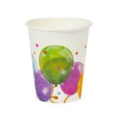 Стаканы РАР/РЕ 200мл Ø80мм, 8шт, SPARKLING BALOONS