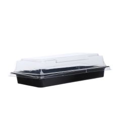 Suši kārbas PET 170x90mm,100gb.,melnas, ar caursp.vāku (2120-410)