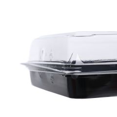 Suši kārbas PET 182x126mm,400gb.,melnas, ar caursp.vāku (2120-412)