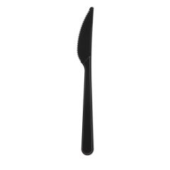 Многоразовые пластиковые ножи 16,5см черные PS