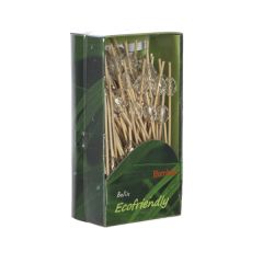 Bambusa iesmiņi ar caurspīdīgu bumbiņu, 10cm, iepakojumā 100 gab.
