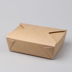 Бумажные контейнеры 20x14x6,5см, белые/коричневые, в упаковке 50шт.