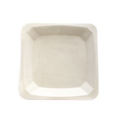 Биоразлагаемые квадратные тарелки из сахарного тростника 21х21см белые, в упаковке 50шт.