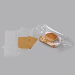 Бумажная упаковка для бутерброда, с прозрачной пленкой, в упаковке 50шт.