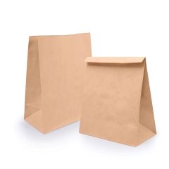 Papīra maisiņi-tūtas 22x12x29cm, brūnas