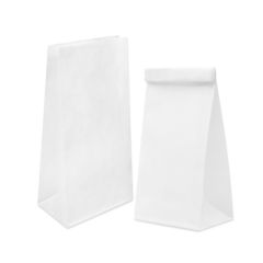 Papīra maisiņi-tūtas 12x8x25cm, baltas