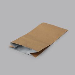 Бумажные пакеты для курицы гриль 14+7x29см, со слоем  фольги, коричневые, в упаковке 1000шт.