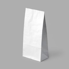 Бумажные пакеты для курицы гриль  13x8,5x26см, со слоем фольги, белые, в упаковке 100шт.