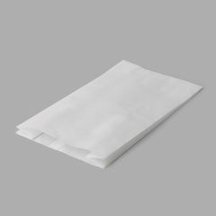 Papīra maisiņi 19+9x36cm ar PP slāni grilējumiem, balti, iepakojumā 1000gab.