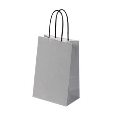 Dāvanu maiss ar vītiem rokturiem, 140x85x215mm, izgatavots no 100gsm papīra, GRIGIO