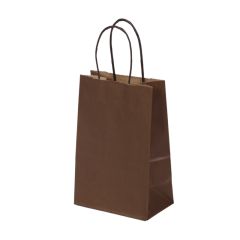 Dāvanu maiss ar vītiem rokturiem, 140x85x215mm, izgatavots no 100gsm papīra, MARRONE