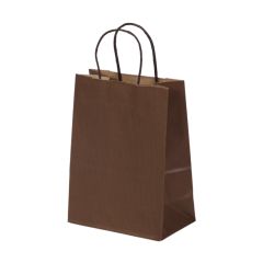 Dāvanu maiss ar vītiem rokturiem, 180x80x240mm, izgatavots no 100gsm papīra, MARRONE
