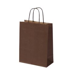 Dāvanu maiss ar vītiem rokturiem, 220x100x290mm, izgatavots no 100gsm papīra, MARRONE