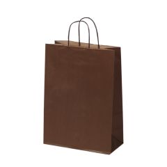 Dāvanu maiss ar vītiem rokturiem, 270x120x370mm, izgatavots no 100gsm papīra, MARRONE