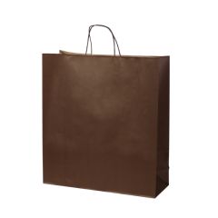 Dāvanu maiss ar vītiem rokturiem, 450x150x490mm, izgatavots no 110gsm papīra, MARRONE