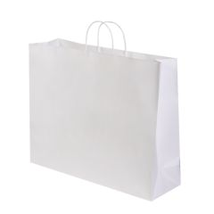 Dāvanu maiss ar virves rokturiem, 540x160x430mm, izgatavots no 130gsm papīra, BIANCO J-Fold Cotone