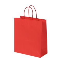 Dāvanu maiss ar vītiem rokturiem, 270x120x310mm, izgatavots no 110gsm papīra, ROSSO COTONE J-Fold