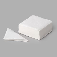 Papīra salvetes 24x24cm, baltas, vienslāņu, iepakojumā 75gab.