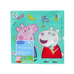 Салфетки бумажные 2-ух слойные 33х33см, 20шт., PEPPA PIG