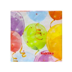 Салфетки бумажные 2-ух слойные 33х33см, 20шт., SPARKLING BALOONS