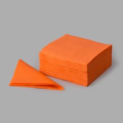Papīra salvetes 33x33cm, oranžas, vienslāņu, iepakojumā 400gab.