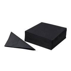 Papīra salvetes 33 x 33cm, 1/4, vienslāņa, melnas, iepakojumā 400 gab.