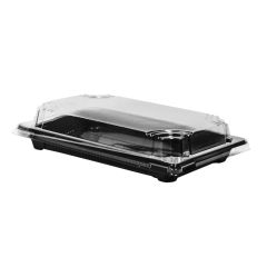 Suši kārbas PET 215x136mm,100gb.,melnas, ar vākiem