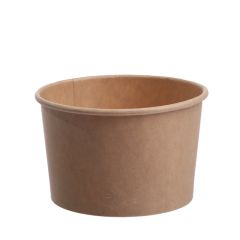 Kartona konteiners 250ml,apaļš, brūns D95mm, iep. 50gb
