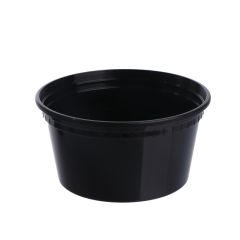 Контейнер для супа - круглый 12ун/330мл РР чёрный Ø117, в упак. 25 штук