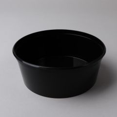 Многоразовые контейнер для супа - круглый 350мл, чёрный, Ø125.