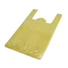 Maisi ar rokturiem 24 + 12 x 45cm, 9my, dzelteni, HDPE, iepakojumā 100 gab.