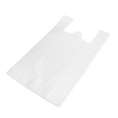 Maisi ar rokturiem 34cm + 17cm x 64cm, 24my, balti, HDPE, iepakojumā 100 gab.