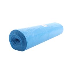 Atkritumu maisi 100L, 70 x 110cm, 17my, zili, HDPE, rullī 50 gab.