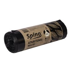 Пакеты для мусора 70x110см 100л черные, LDPE, в рулоне 10шт.