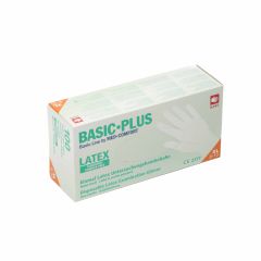 Lateksa cimdi balti XL Basic Plus (100 gab.) bez pūdera