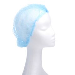 Одноразовые шапочки SPINO синие 52см гофрированные, PP, в упаковке 100шт.