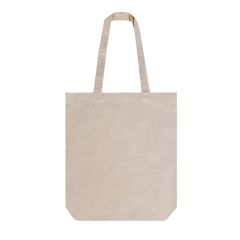 Kokvilnas iepirkumu soma ar ieloci apakšā, dabīga balta krāsa, 42 x 38cm, iepakojumā 10 gab.