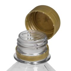 Vāki neatdalāmie pudelēm, ø28mm, zeltaini, HDPE.