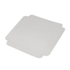 Kartona ieliktnis 165x165x20mm, balts, iepakojumā 100 gab.neietekmē produktu smaržu un garšu.