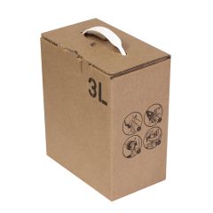 Gofrētā kartona kastes 3L sulas maisiem 175 x 106 x 223mm, brūnas, iepakojumā 10 gab.