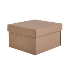 Подарочная коробка 180x180x120мм с крышкой, коричневые, 14E