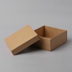 Mikro gofrētā kartona kastītes 180x180x80mm ar vāku, brūnas, 14E