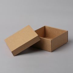 Mikro gofrētā kartona kastītes 200x200x65mm ar vāku, brūnas, 14E