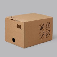 Gofrētā kartona kastes sulas maisiem 10L, 220 x 180 x 285mm, iepakojumā 10 gab.