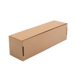 Gofrētā kartona kastes ar atlokāmu vāku 270 x 75 x 75mm, brūnas, iepakojumā 50 gab.