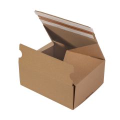 Mikro gofrētā kartona kastes ar dubultu līmlenti un atvēršanas lenti,283x239x120mm brūnas, lieliski piemērotas pakomātiem un pasta sūtījumiem
