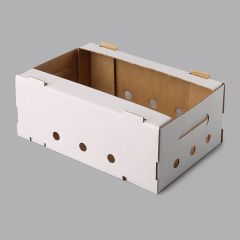 Vaļējas gofrētā kartona kastes ar perforāciju 290 x 180 x 110mm, baltas, iepakojumā 20 gab.