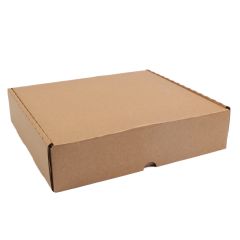 Gofrētā kartona kastes ar atlokāmu vāku 320 x 290 x 75mm, brūnas, iepakojumā 25 gab.